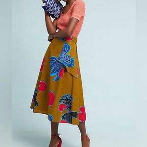 Not for sale Anthropologie Eva Franco Betta Fish Print Midi Skirt